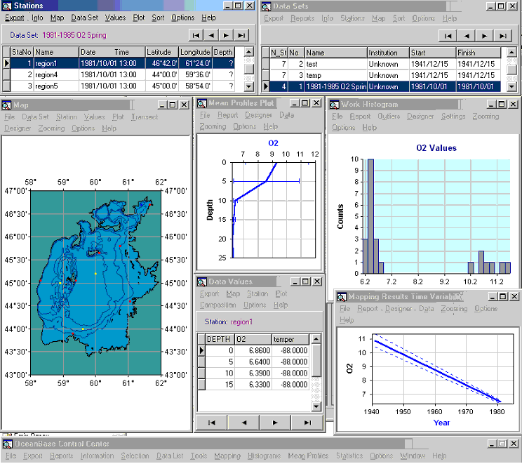 Example of the Data Explorer desktop